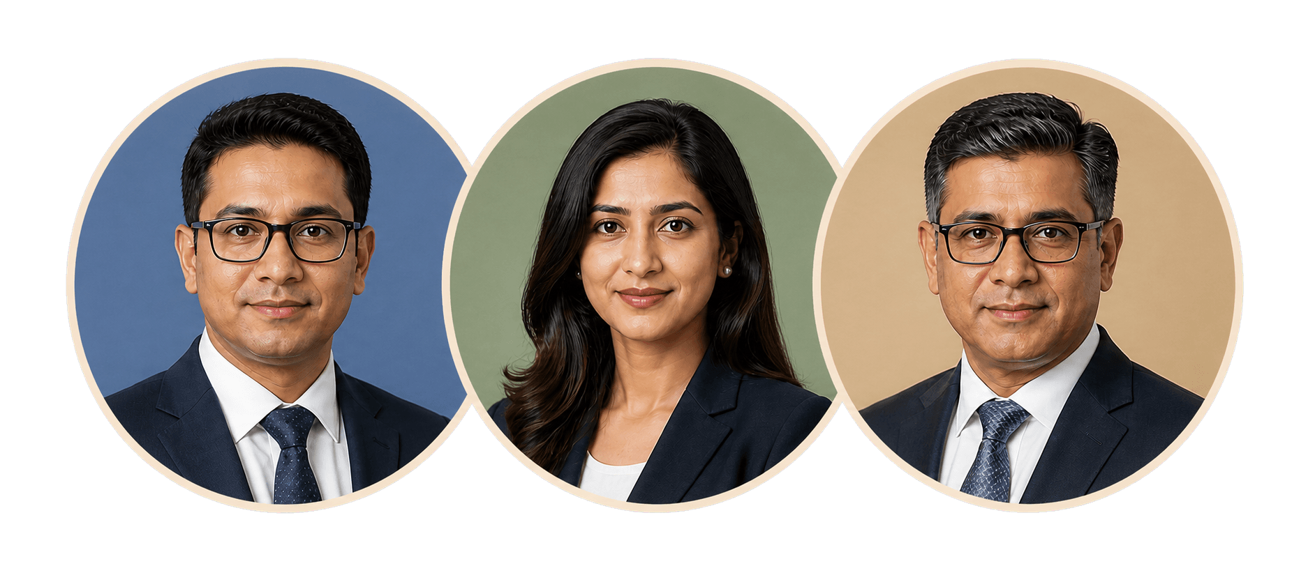Portraits representing the firm’s client community